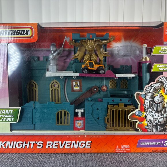 Matchbox Knights Revenge Vehicle Playset with Treasure Ramp Elevator NIB - Picture 1 of 12